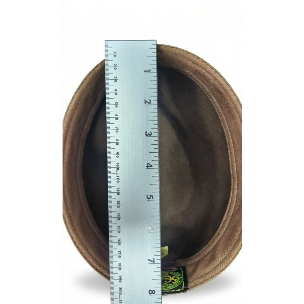 Scala L Classic Western Outback Fedora Hat Brown 100% Wool Felt Leather Band - Picture 8 of 8